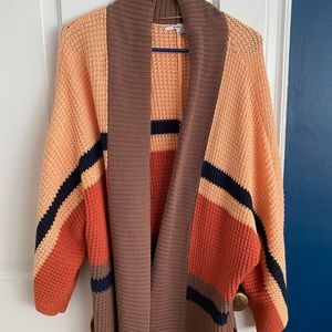 O’Neill colorblock kimono style cardigan